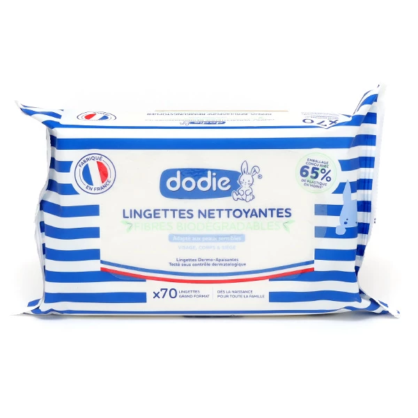 DODIE LINGETTES NETTOY DERMO APAISANTES 3 EN 1 X 70