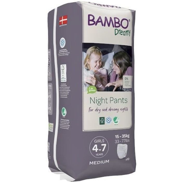 BAMBO DREAMY FILLE 4-7 ANS 15-35 KG 10 UNITEES