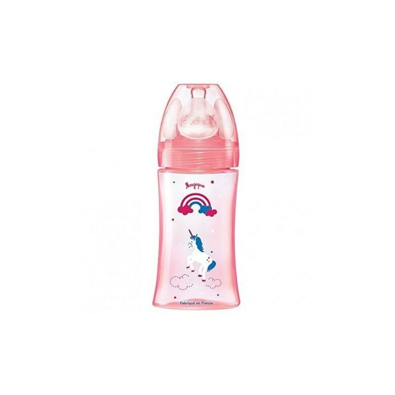 DODIE BIB INI+ 270ML ROSE LICORNE 0-6 M 3 VIT