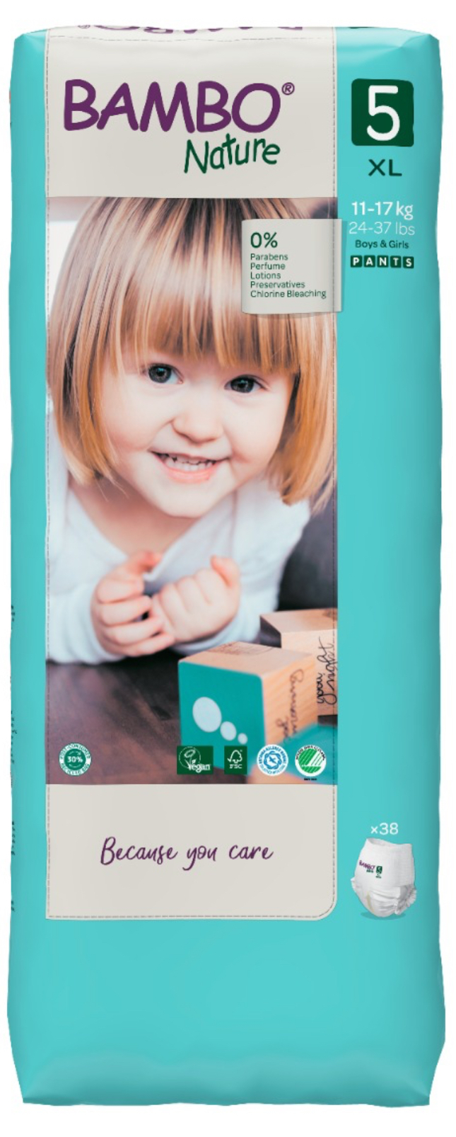 BAMBO NATURE CULOTTE D’APPRENTISSAGE TAILLE 5 11-17 KG 38u ECOPACK