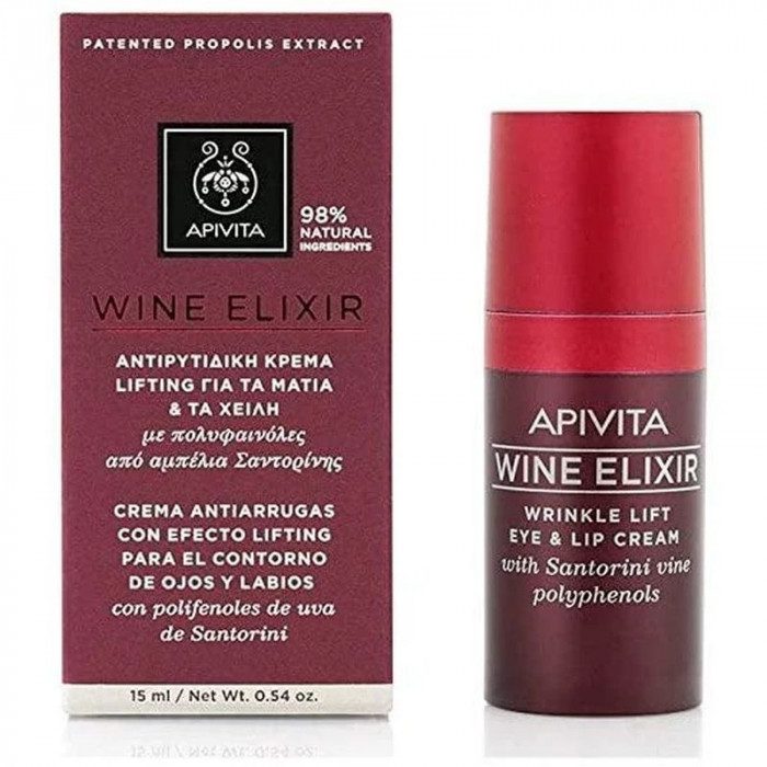 APIVITA WINE ELIXIR CRÈME YEUX ET LÈVRES 15 ML