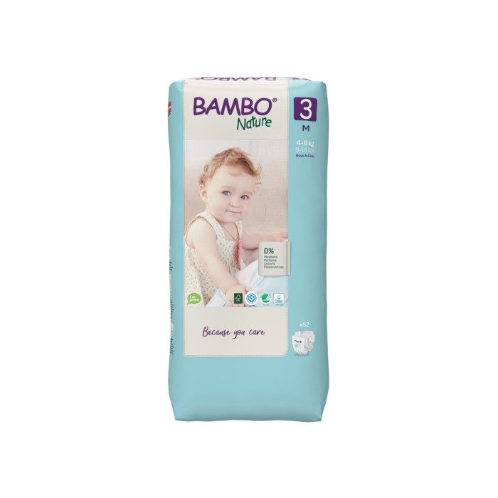 BAMBO NATURE COUCHE BEBE TAILLE 3  4-8 KG 52 u