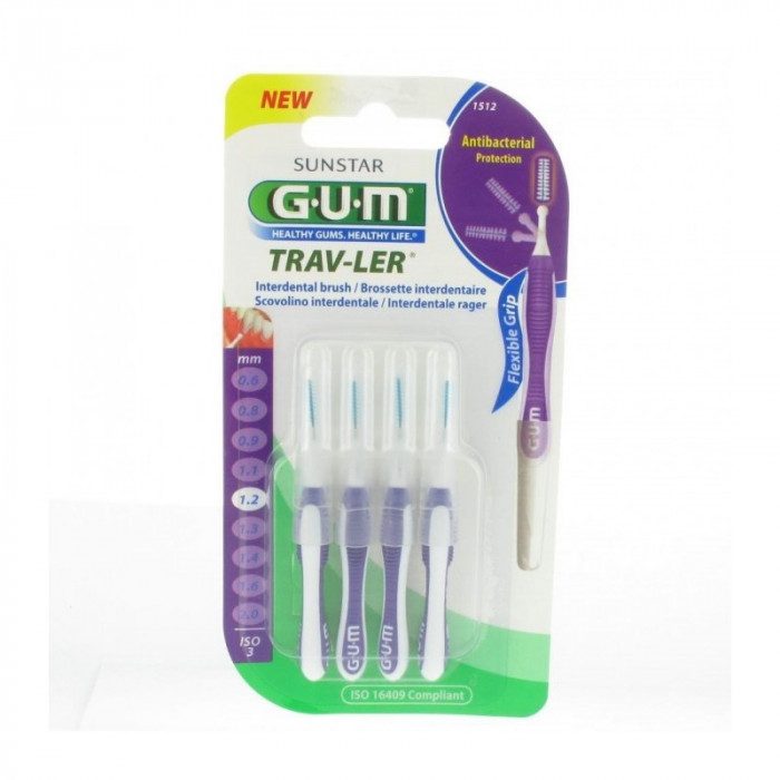 GUM MANCHE PAR 4 UNITES AVEC BROSETTE EXTRA FINE 1.2 MM