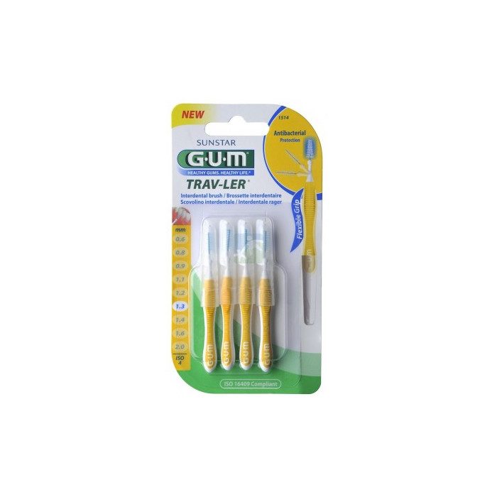 GUM MANCHE PAR 4 UNITES AVEC BROSETTE EXTRA FINE 1.3 MM