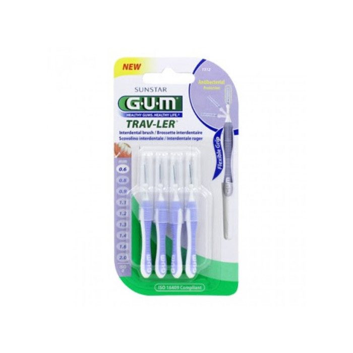 GUM MANCHE PAR 4 UNITES AVEC BROSETTE EXTRA FINE 0.6 MM