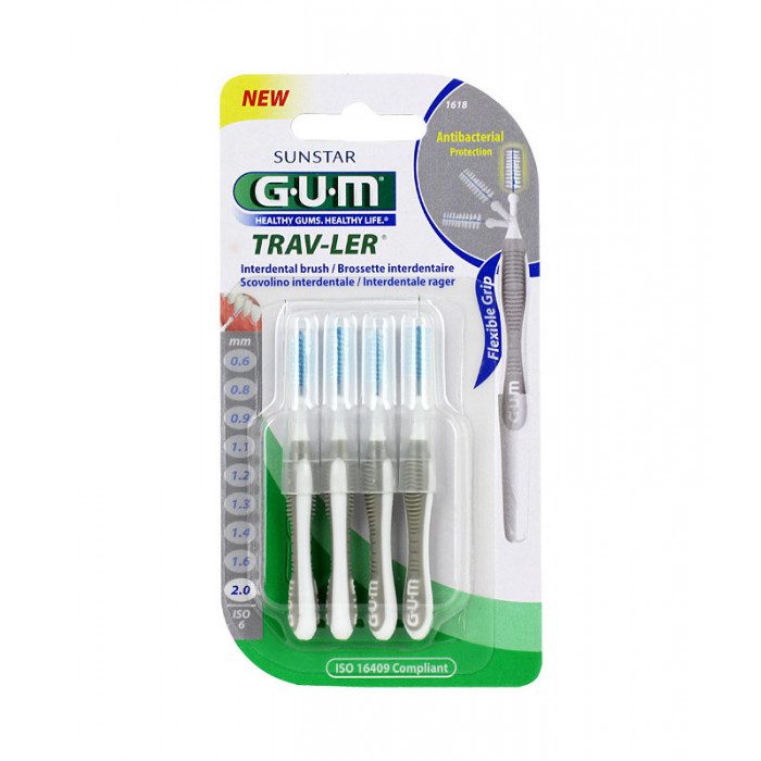 GUM MANCHE PAR 4 UNITES AVEC BROSSETTE LARGE 2.0MM