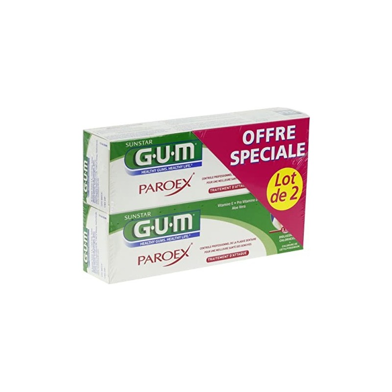 GUM DENTIFRICE PAROEX 75 ML PACK DUO