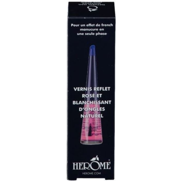 HEROME VERNIS REFLET ROSE ET BLANCHISSANT D’ONGLES NATUREL