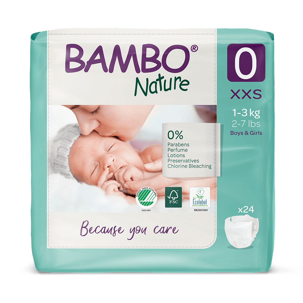 BAMBO NATURE COUCHE BEBE TAILLE 0 1-3 Kg  24u