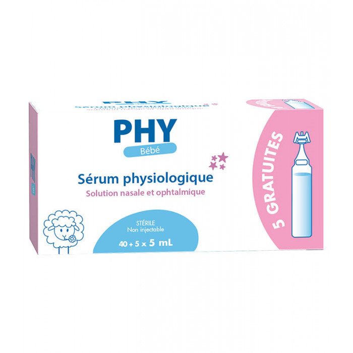 GILBERT PHY BÉBÉ SÉRUM PHYSIOLOGIQUE BOITE DE 40+5*5ML