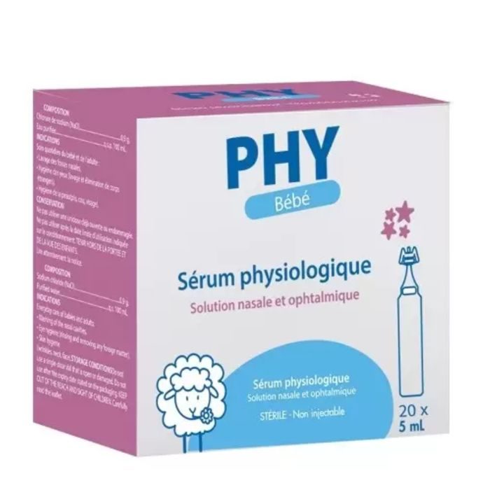 GILBERT PHY BÉBÉ SÉRUM PHYSIOLOGIQUE BOITE DE 20*5ML
