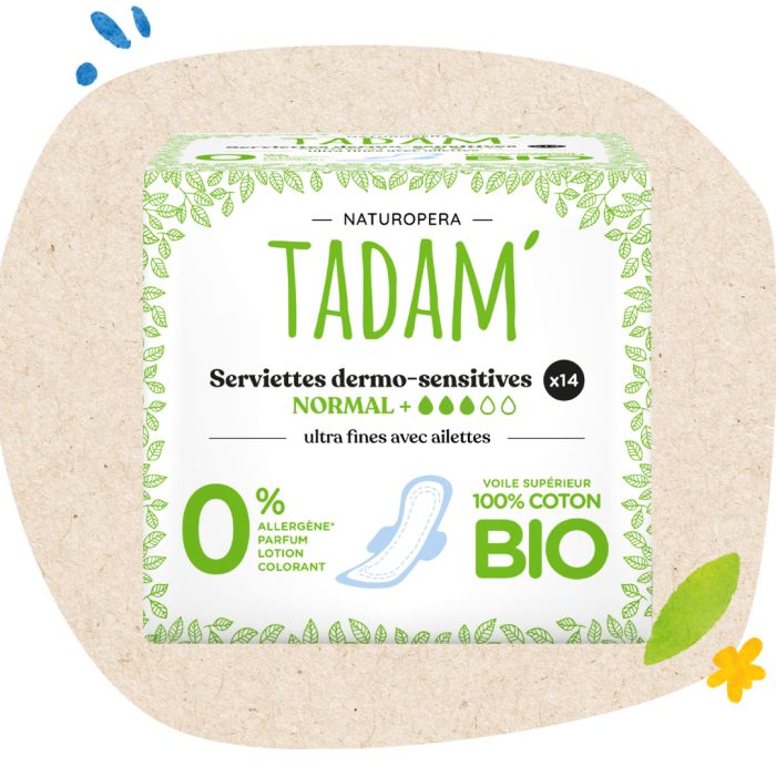TADAM SERVIETTES DERMO SENSITIVE NORMAL ULTRA FINE x 14
