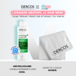 Vichy Dercos Shampooing traitant Antipelliculaire Cheveux Normaux à Gras 200ml = Serviette OFFERTE