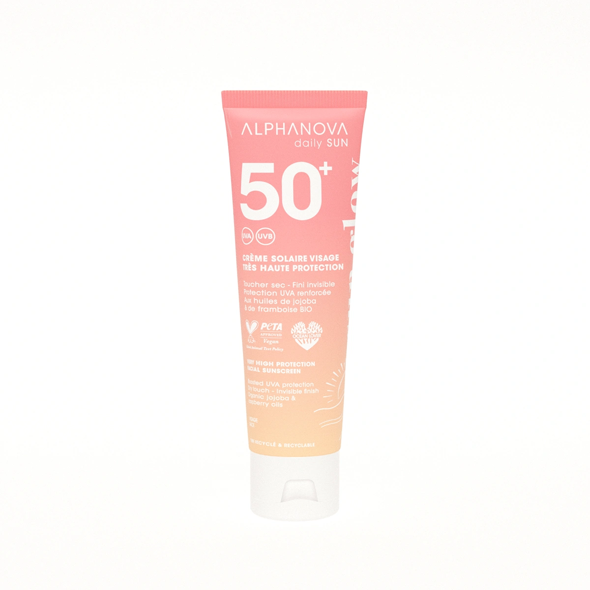 ALPHANOVA DAILY SUN CREME SOLAIRE VISAGE SPF 50+ SUN GLOW 50 ML