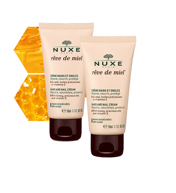 NUXE Rêve de Miel Crème Mains et Ongles 2X50ml