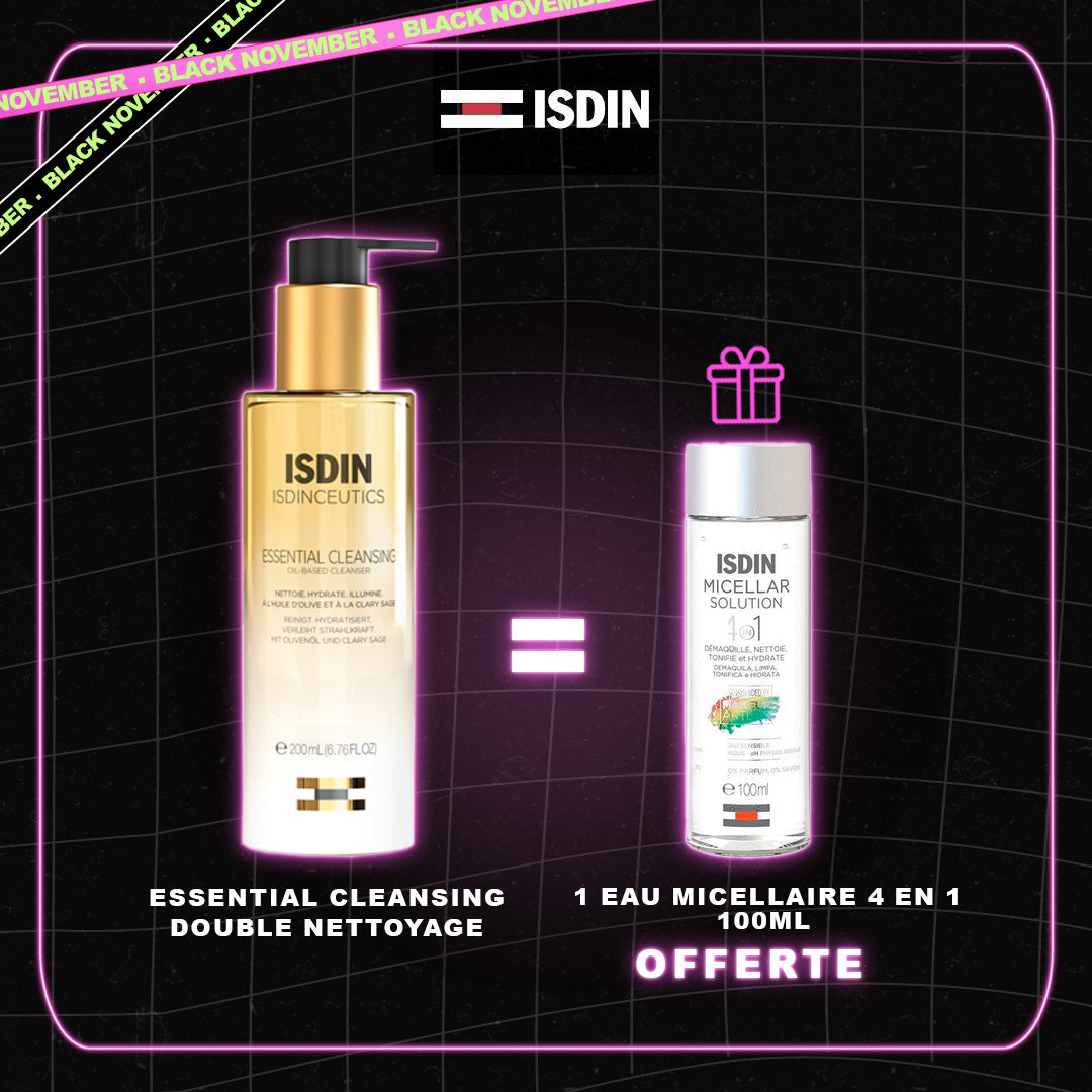 ISDIN ISDINCEUTICS Nettoyant Essentiel 200 ml = 1 EAU MICELLAIRE 4 EN 1 100ML OFFERT