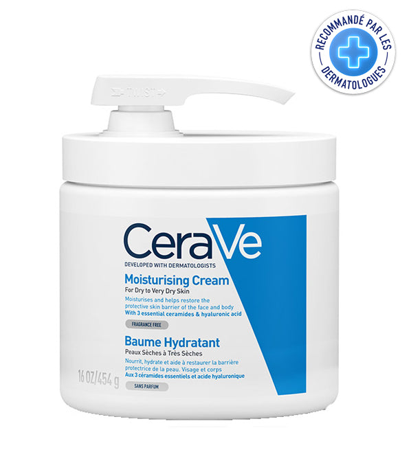 Cerave baume hydratant avec pompe peau sèche à très sèche 454g
