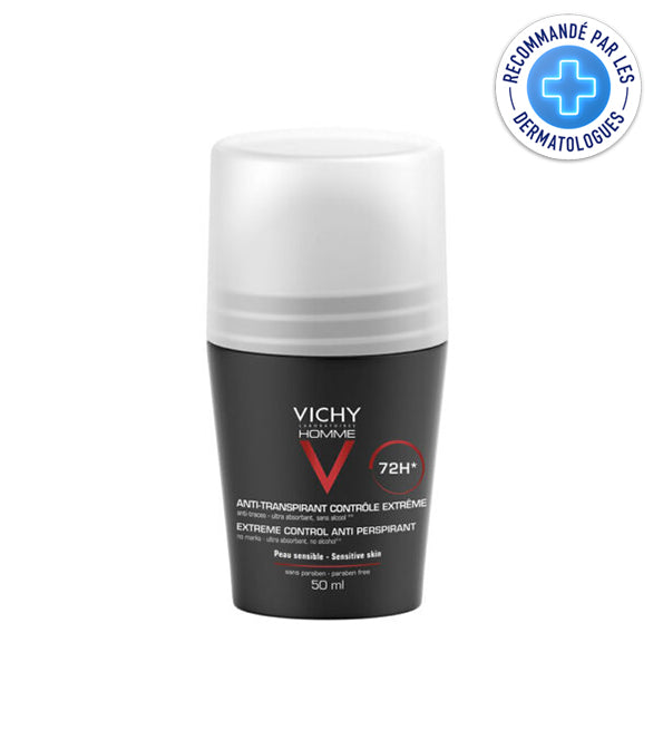 Vichy Homme Déodorant Bille Anti-transpirant 72h Peau Sensible | 50ml