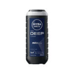 NIVEA MEN Gel Douche 3 en 1 Deep Maxx Tech – Nettoyant Corps, Visage & Cheveux 250ml