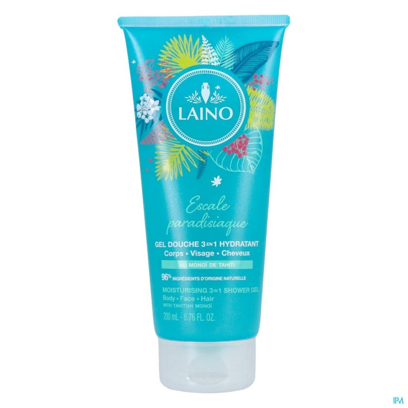 Laino Gel Douche Hydratant 3 en 1 au Monoï de Tahiti 200 ml