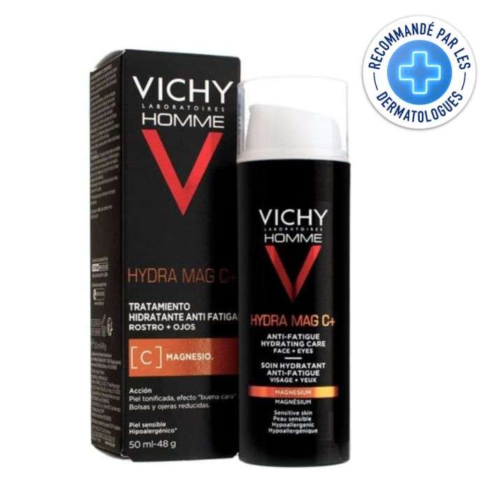 Vichy homme hydra mag c + soin hydratant anti fatigue visage + yeux 50