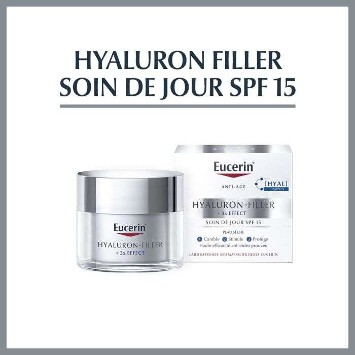 EUCERIN HYALURON FILLER 3* EFFECT SOIN DE JOUR SPF 15 PEAU SECHE 50ML