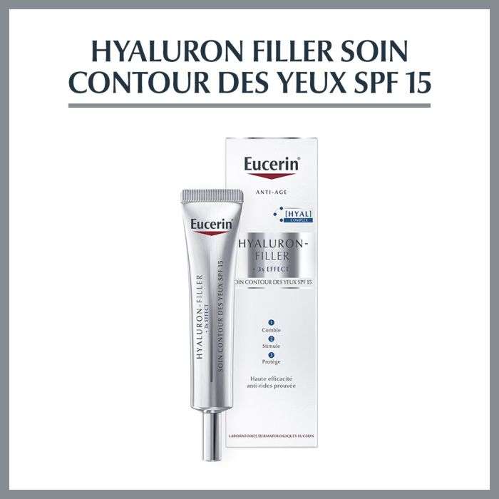 EUCERIN HYALURON FILLER*3 EFFECT SOIN CONTOUR DES YEUX SPF15 15 ML