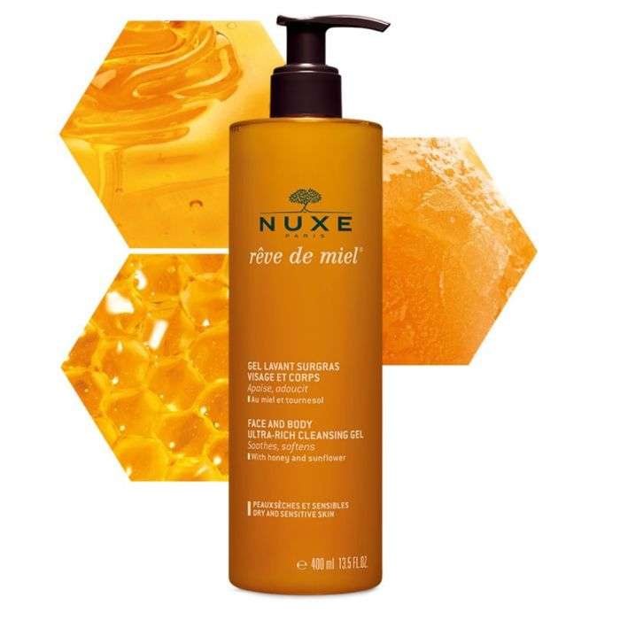 NUXE REVE DE MIEL GEL LAVANT SURGRAS VISAGE ET CORPS 400 ML