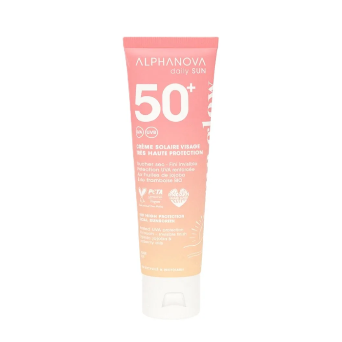 ALPHANOVA DAILY SUN SPF 50+ CREME SOLAIRE VISAGE SUN GLOW 50ML