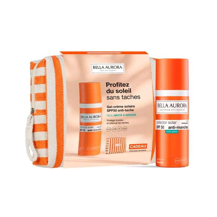BELLA AURORA OFFRE ECRAN DEPIGM SPF50 PEAU MIXTE A GRASSE 50 ML + TOUSSE OFFERTE