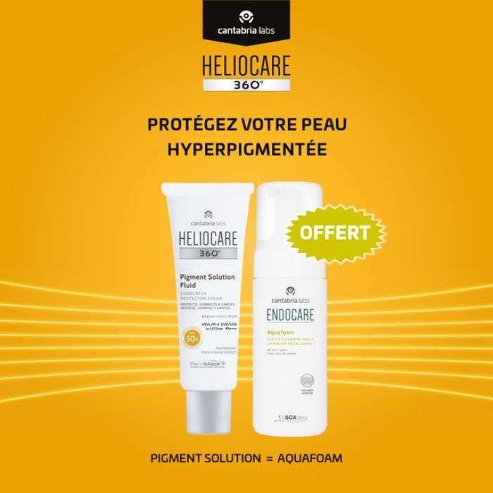CANTABRIA OFFRE HELIOCARE 360 PIGMENT SOLUTION FLUID SPF 50+ ENDOCARE MOUSSE 125ML OFFERT