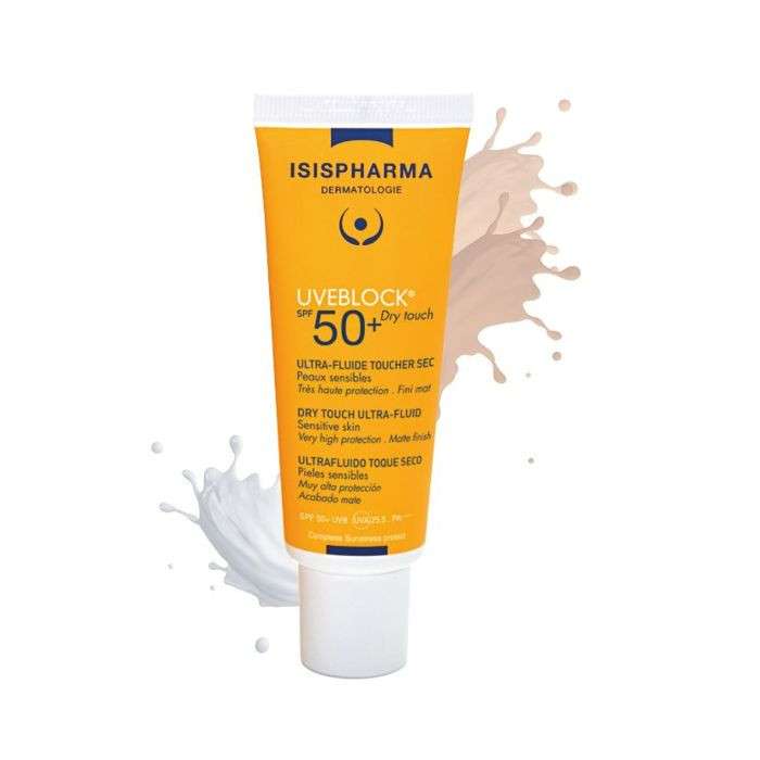 ISISPHARMA UVEBLOCK ULTRA FLUIDE SPF 50 DRY TOUCH TEINTE CLAIRE 40 ML