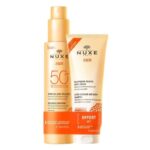 NUXE OFFRE SUN SPRAY SOLAIRE DELICIEUX 150 ML SPF 50+ SHAMPOING DOUCHE APRES SOLEIL 100 ML