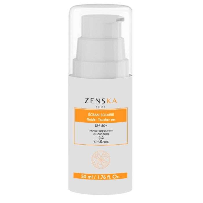 ZENSKA ECRAN SOLAIRE FLUIDE TOUCHER SEC SPF 50+ ANTI TACHES 50 ML